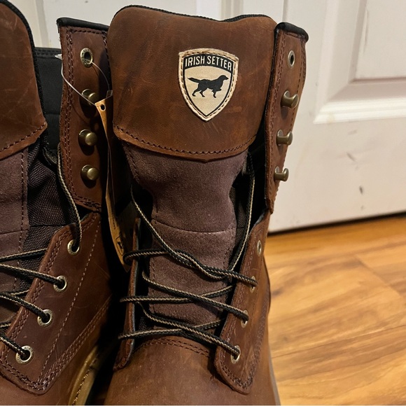 Irish Setter Mesabi Waterproof Leather Safety Toe Puncture Resistant Logger Boot - Picture 4 of 9